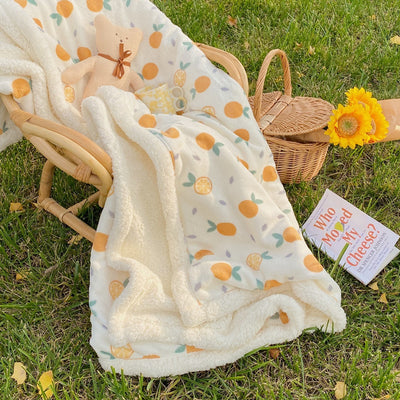 Double-Sided Blanket - Plant Print - HGHOM